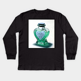 Alchemy Love elixir - emerald green potion Kids Long Sleeve T-Shirt